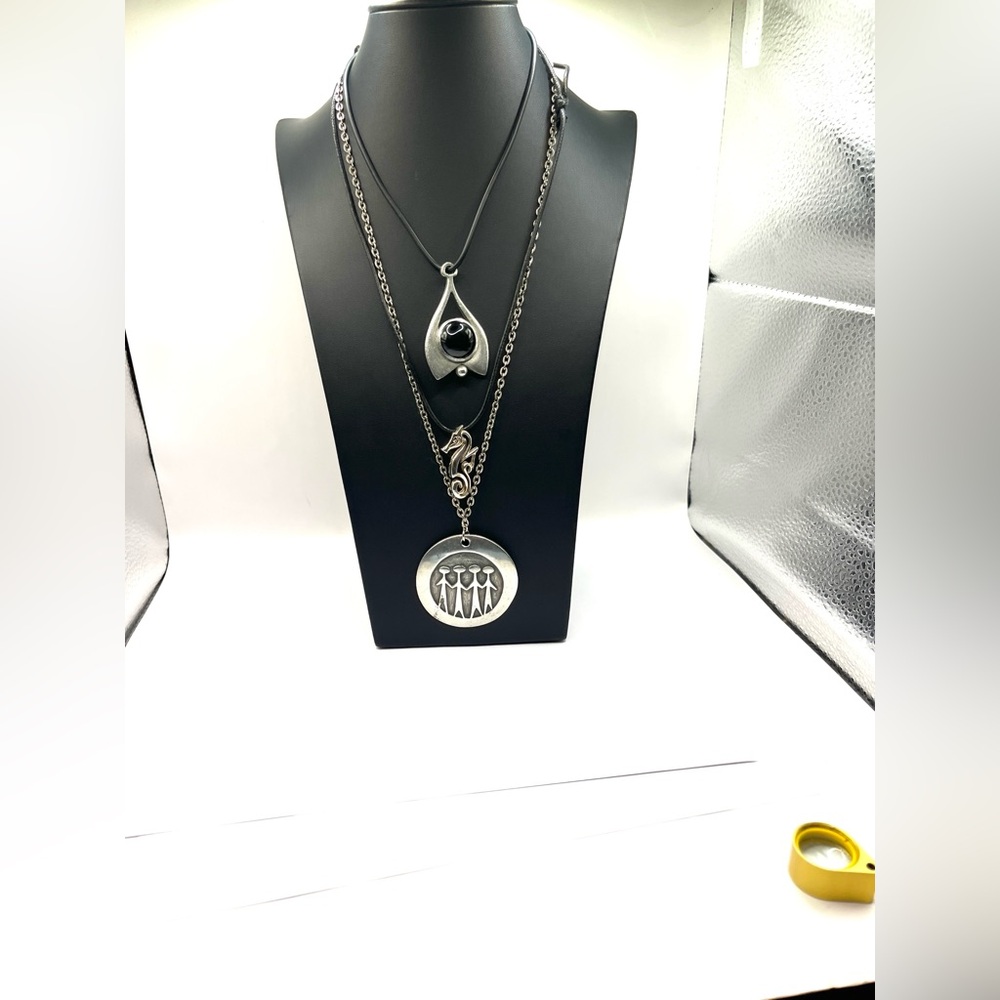 Pewter Necklace Collection R Tenn Necklace Collection Mid Century Modern Vintage